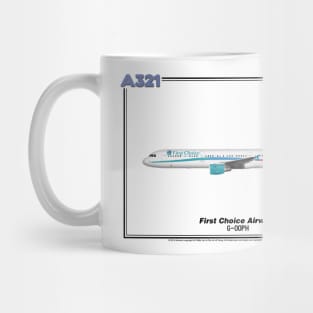 Airbus A321 - First Choice Airways (Art Print) Mug
